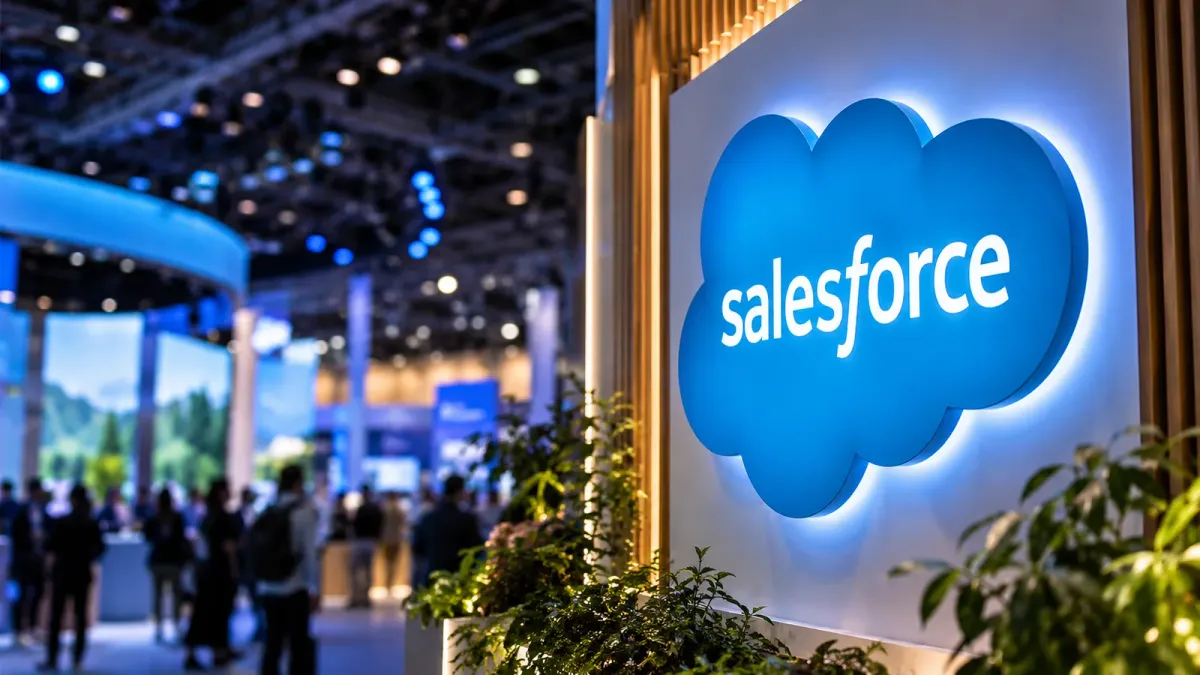 Salesforce logo, editorial illustration