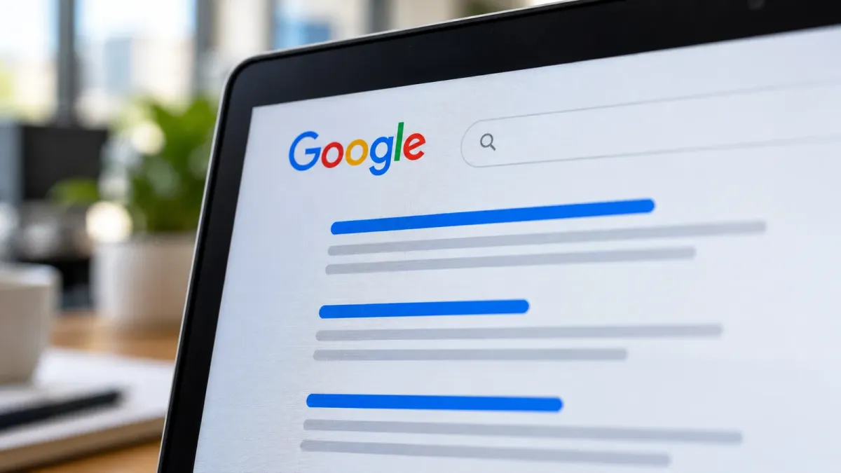 Google logo, editorial illustration