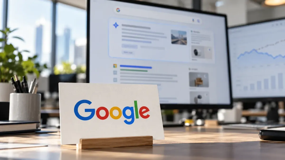 Google logo, editorial illustration