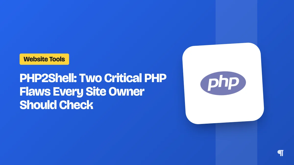 PHP logo, editorial illustration